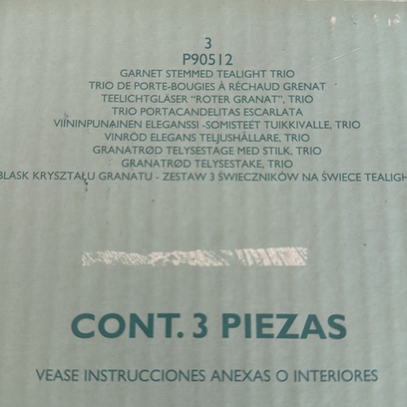 PartyLite Garnet Stemmed Tea light Trio - Picture 6 of 7